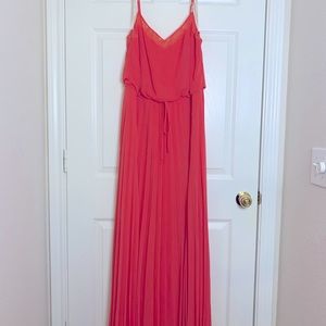 Size 16 Coral Bisou Bisou Maxi Dress